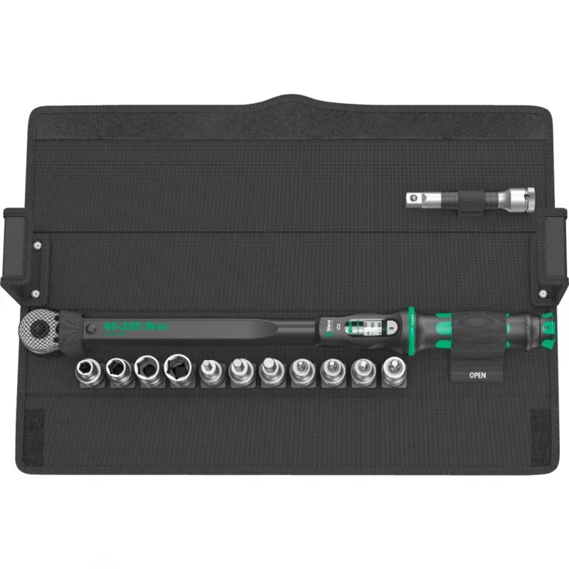 Wera Click-Torque C 3 Set 1 Veržliarakčių rinkinys, 1/2 inch pavara, 40-200 Nm, 4 dalių