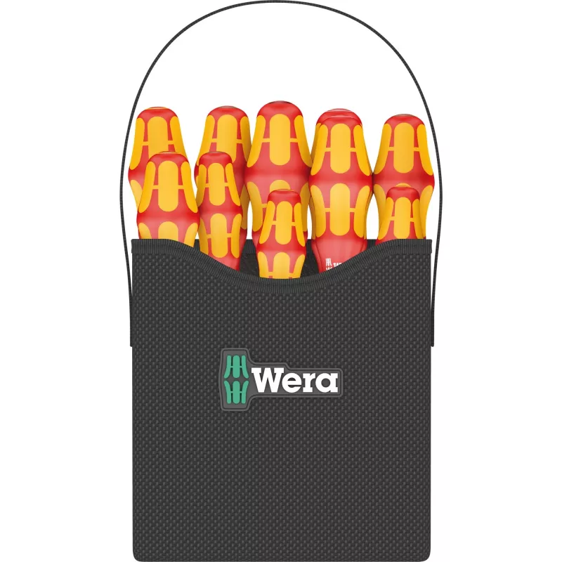 Wera Kraftform 2go 100 atsuktuvų antgalių rinkinys, 11 dalių, Phillips, Pozidriv, Torx, 25 mm antgaliai, su Rapidaptor antgalių laikikliu ir tekstiliniu dėklu 05004310001