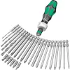 Wera Kraftform Kompakt H 1 Woodcraft atsuktuvų rankena su 12 mišrių antgalių - Hex, Phillips, Pozidriv, Torx