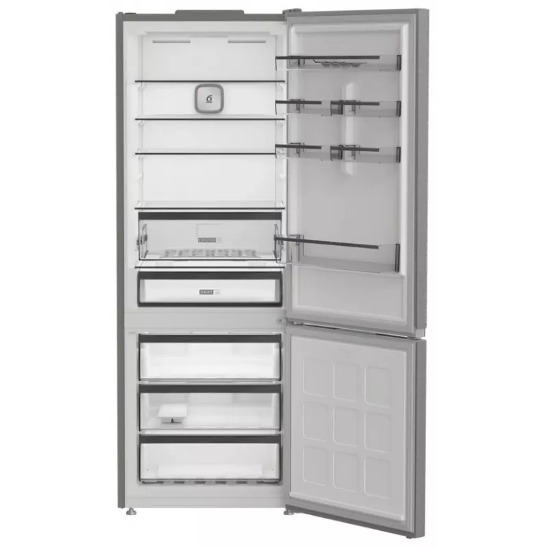 Whirlpool WHK2 6493 X4E Laisvai pastatomas šaldytuvas su šaldikliu, 338L, Full No Frost, energijos klasė E, nerūdijantis plienas