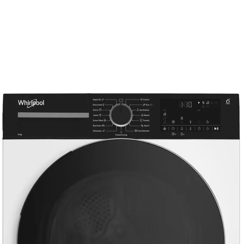 Whirlpool WPS D8 WBS EE Šilumos siurblio džiovintuvas 8 kg Priekinis pakrovimas Baltas