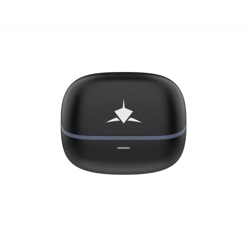 White Shark BLAZE-B GEB-TWS-201 True Wireless Bluetooth 5.1 belaidės ausinės su įkrovimo dėklu, IPX4 atsparumu vandeniui, jutikliniais valdikliais, juodos spalvos
