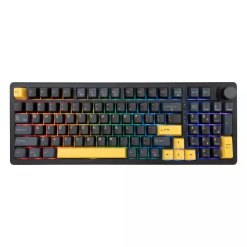 White Shark EXCALIBUR-B TKL mechaninė žaidimų klaviatūra, KTT Wine Red linijiniai perjungikliai, karšto keitimo, per klavišą RGB, juoda
