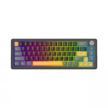 White Shark EXCALIBUR M GK-009151 mechaninė žaidimų klaviatūra, juoda, JAV išdėstymas, RGB, laidinė