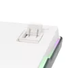 White Shark EXCALIBUR-W mechaninė žaidimų klaviatūra, 75% išdėstymas, KTT Wine Red karšto keitimo, per klavišą RGB, laidinė, balta