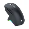 White Shark GAWAIN-B belaidė žaidimų pelė, 12000 DPI, 500 mAh, 56 g, juoda