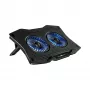 White Shark ICE GUARD GCP-4 aušinimo padėklas su dviem 125 mm mėlynos spalvos LED ventiliatoriais, 5 aukščio nustatymais, iki 17,3 colio