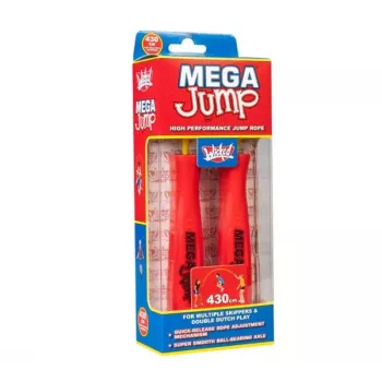 Wicked Vision Mega Jump Double Speed šokdynė su rutuliniais guoliais, reguliuojama 2.8m PVC, ergonomiškos rankenos, nesusipainiojanti, skirta fitnesui ir dvigubiems šuoliams, Mėlyna/Juoda