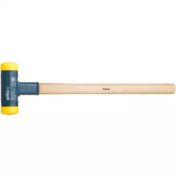 Wiha 02097 minkštojo smūgio plaktukas su hikoriniu kotu, 1250 g, 50 mm galvutė