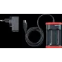 WIHA 41915 USB įkroviklis Li-Ion baterijoms, 2 lizdų, 5V DC įėjimas, 3,6V DC išėjimas, 1A vienam lizdui, LED indikatorius, juodas/raudonas