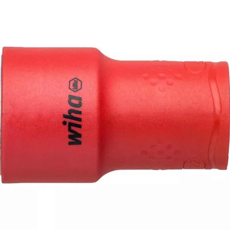 Wiha 43024 izoliuotas reketo ir galvučių rinkinys, 1/2 colio pavara, 21 dalių, VDE sertifikuotas, raudonas/geltonas