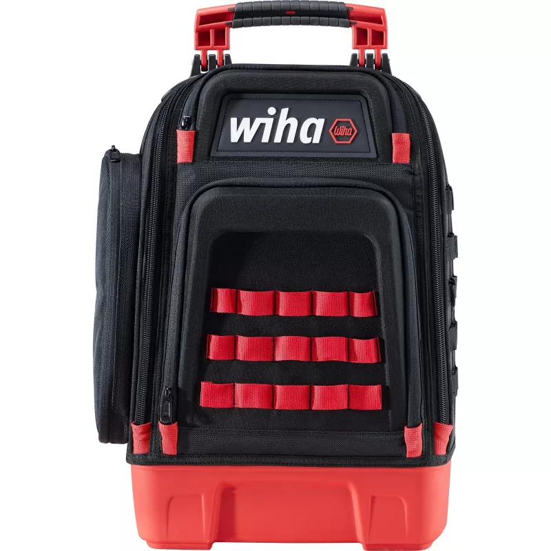 Wiha 45528 Elektriko įrankių kuprinės rinkinys, 28 dalių, 385 x 260 x 530 mm, juoda/raudona