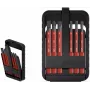 Wiha slimBit electric 45804 izoliuotas VDE atsuktuvų antgalių rinkinys, 6 vnt., plokšti, Phillips, Pozidriv, TORX, 75 mm