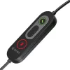 WINX CALL Pro 2 Mono AI triukšmą slopinanti ausinė su laidiniu USB-A, pasukama mikrofono rankenėle, valdymo mygtukais, minkštu PU odos ausų paminkštinimu, juoda