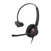 WINX CALL Pro 2 Mono AI triukšmą slopinanti ausinė su laidiniu USB-A, pasukama mikrofono rankenėle, valdymo mygtukais, minkštu PU odos ausų paminkštinimu, juoda