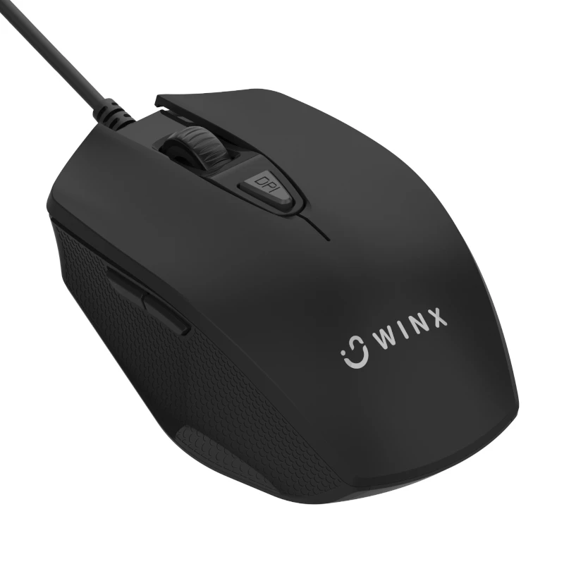 WINX DO ESSENTIAL laidinė pelė - 1000 DPI optinė, USB, ambidekstrinė, juoda