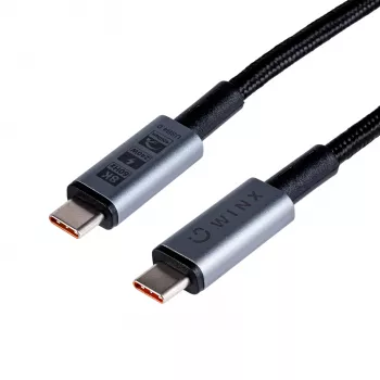WINX LINK Pro Type-C 1m laidas 100W PD USB 2.0 480Mbps juoda