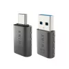 WINX LINK Simple Type-C ir USB adapterių rinkinys – USB-C vyriškas į USB-A moterišką ir USB-A vyriškas į USB-C moterišką, USB 2.0, 480 Mbps, kosminė pilka