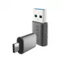 WINX LINK Simple Type-C ir USB adapterių rinkinys – USB-C vyriškas į USB-A moterišką ir USB-A vyriškas į USB-C moterišką, USB 2.0, 480 Mbps, kosminė pilka