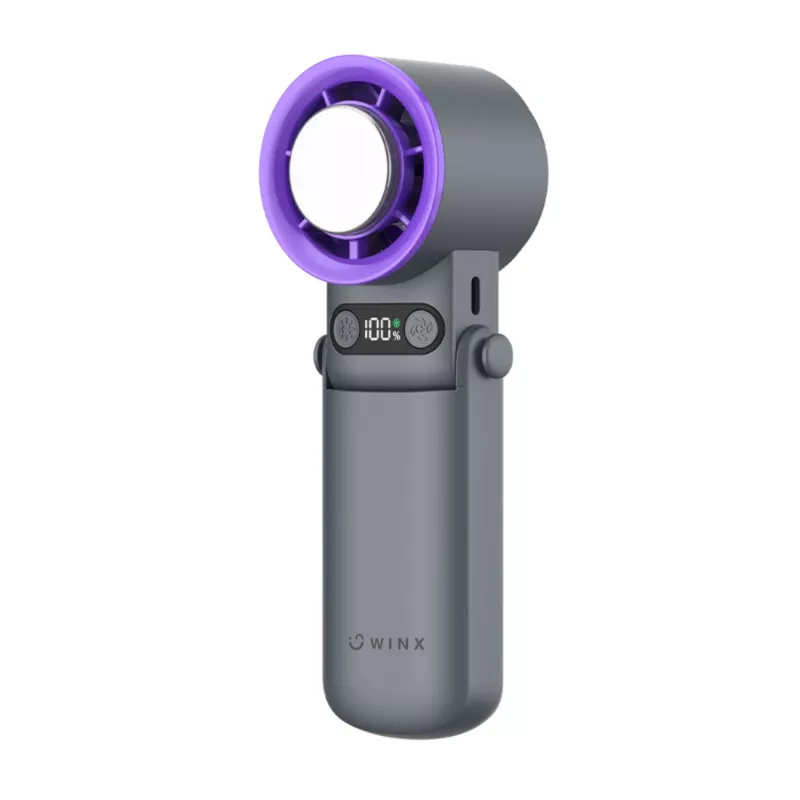 WINX MOVE Cool didelio greičio nešiojamasis ventiliatorius - 10 000 aps./min., 3 greičiai, įkraunamas per USB-C, 2000 mAh, baltas