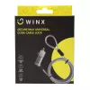 WINX Secure Max Universal Code Cable Lock - 4 skaitmenų perstatomas derinys, pintas plienas, 1,8 m, juoda/sidabrinė