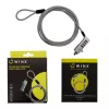 WINX Secure Max Universal Code Cable Lock - 4 skaitmenų perstatomas derinys, pintas plienas, 1,8 m, juoda/sidabrinė