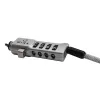 WINX Secure Max Universal Code Cable Lock - 4 skaitmenų perstatomas derinys, pintas plienas, 1,8 m, juoda/sidabrinė