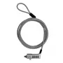 WINX Secure Max Universal Code Cable Lock - 4 skaitmenų perstatomas derinys, pintas plienas, 1,8 m, juoda/sidabrinė