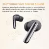 WINX VIBE More Adaptive ANC ausinės belaidės Bluetooth 5.3 su dvigubo mikrofono ENC, žaidimų režimu, IPX4, USB-C įkrovimo dėklu, 30 val. veikimo, juodos