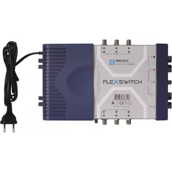 WISI FLEXSWITCH DXS0512 5 į 12 aktyvusis multijungiklis su maitinimo šaltiniu