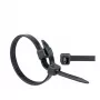 WKK Kabelio raištis 370 mm 7,60 mm Juodas UV stabilizuotas 100 vnt.