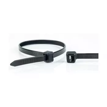 WKK UV stabilizuoti juodi nailono kabelių raiščiai 100 x 2,5 mm, 100 vnt.