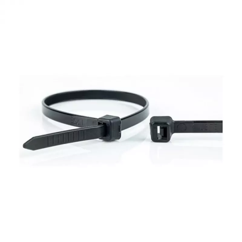 WKK UV stabilizuoti juodi nailono kabelių raiščiai 100 x 2,5 mm, 100 vnt.