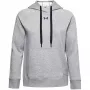 Moteriškas Under Armour Rival Fleece HB gobtuvas pilkai/baltas