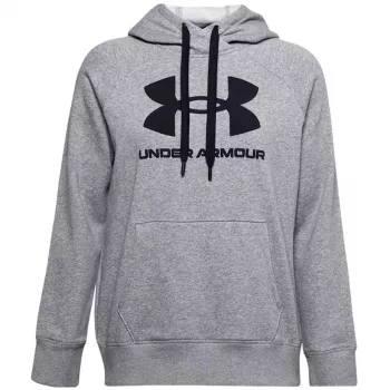 Moteriškas Under Armour Rival Fleece logotipo gobtuvas Mod Gray