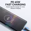 Wozinsky 1 m USB-C į USB-C laidas 60W PD greitas įkrovimas ir duomenų sinchronizavimas juodas