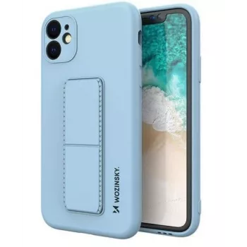 Wozinsky Apple iPhone 12 dėklas su atrama, silikoninis dangtelis su stoveliu, mėlynas