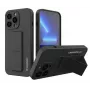 Wozinsky Apple iPhone 13 Pro Max atraminis dėklas silikoninis su stoveliu juodas