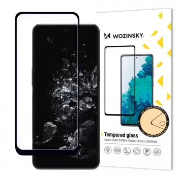Wozinsky Full Glue Tempered Glass Screen Protector, skirta OnePlus 10T / OnePlus Ace Pro, 9H kietumas, viso ekrano danga, juodas rėmelis