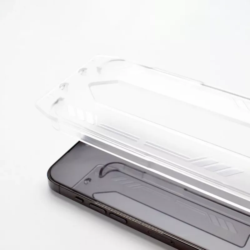 Wozinsky Premium Glass 9H grūdinto stiklo ekrano apsauga su montavimo rėmeliu, skirta Apple iPhone 13 Pro Max - juoda