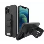 Wozinsky Samsung Galaxy A52s 5G / A52 5G / A52 4G Dėklas Gel Lanyard su Grandinėle Piniginė Lanyard Juoda