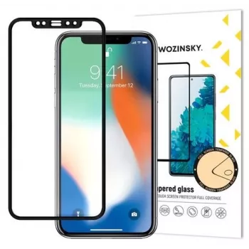 Wozinsky Super Tough Full Glue Tempered Glass Full Screen Case Friendly Screen Protector for Apple iPhone XR / iPhone 11 Black