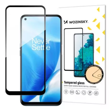 Wozinsky Super Tough Full Glue Grūdintas Stiklas Visas Ekranas su Rėmeliu, Suderinamas su Dėklais, OnePlus Nord N200 5G Juodas