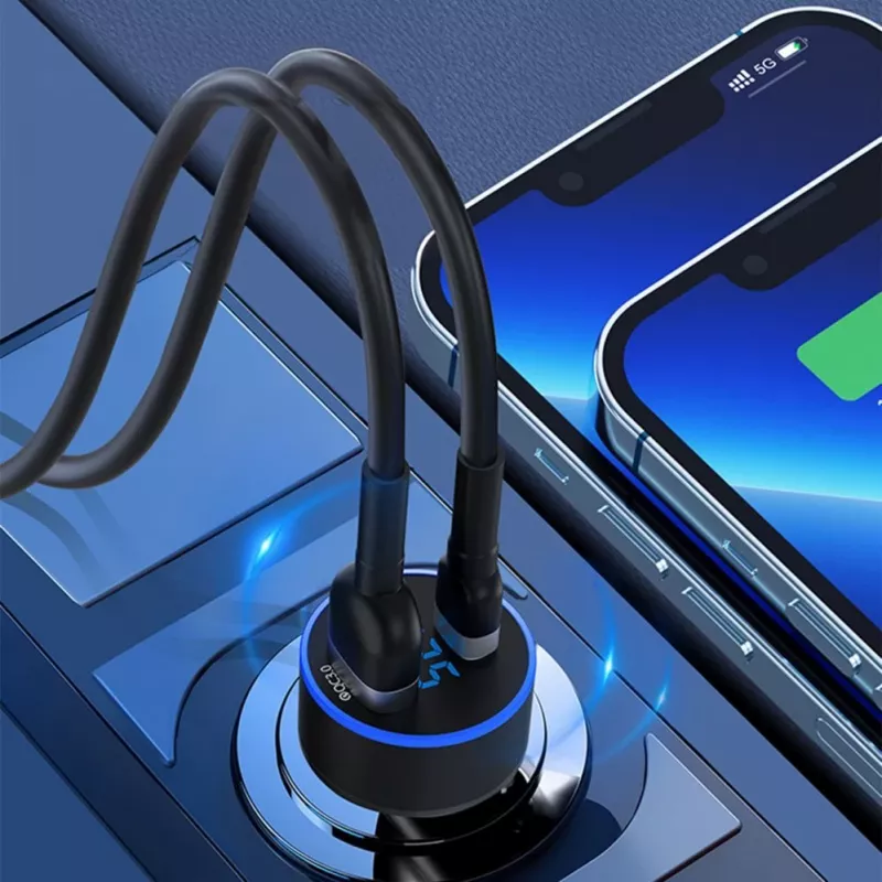 Wozinsky WDCCAC USB-C USB-A 36W automobilinis įkroviklis - juodas