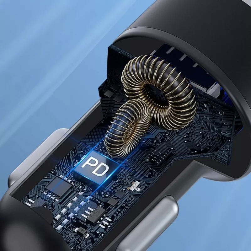 Wozinsky WDCCAC USB-C USB-A 36W automobilinis įkroviklis - juodas