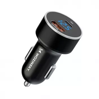 Wozinsky WDCCAC USB-C USB-A 36W automobilinis įkroviklis - juodas