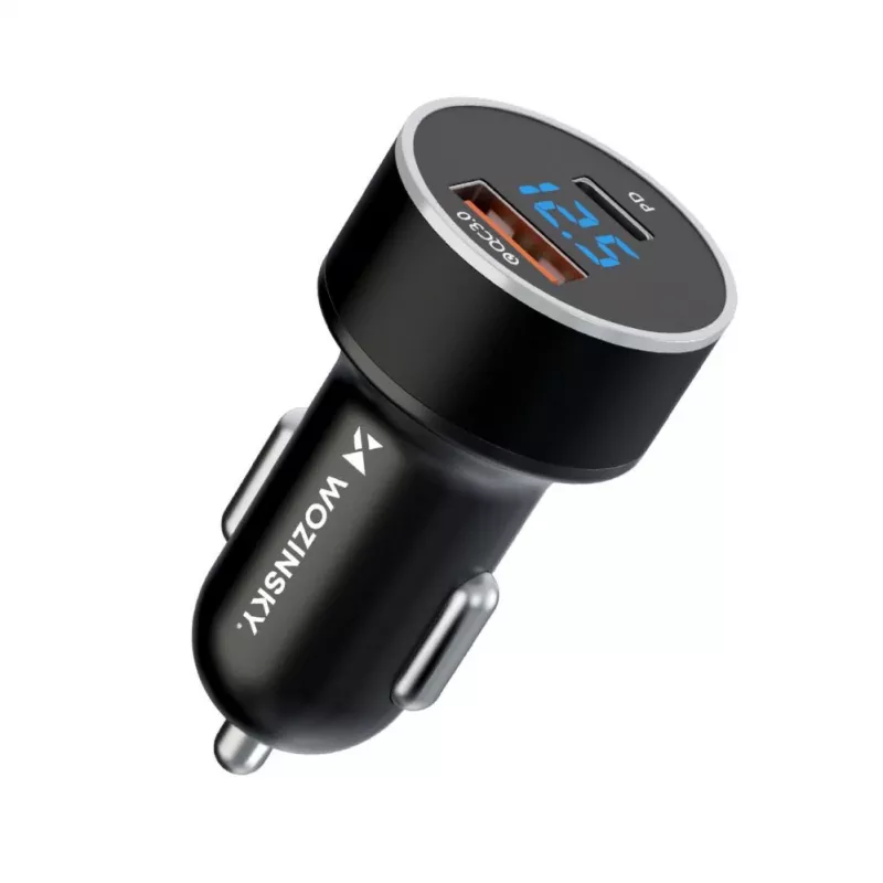 Wozinsky WDCCAC USB-C USB-A 36W automobilinis įkroviklis - juodas