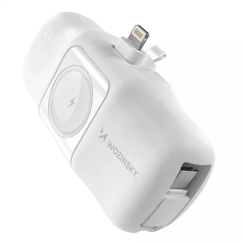 Wozinsky White Lightning (male) - 1m USB-A į Lightning laidas, baltas
