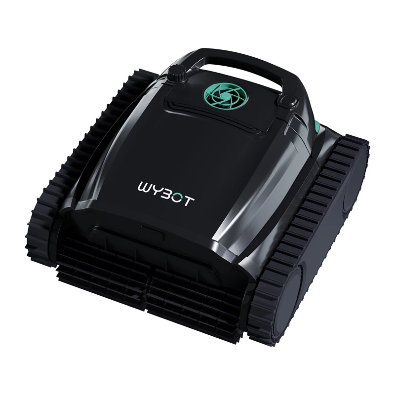 WYBOT M2 belaidis robotizuotas baseino valytuvas su sienų ir vandens linijos valymu, 180 min. veikimo laikas, 7800 mAh baterija, valdymas programėle, tinka įleidžiamiems ir antžeminiams baseinams iki 200 m²