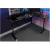 X Rocker 2022068 L-Shaped Corner Gaming Desk with RGB LED Lighting, Carbon Fibre Effect, Black